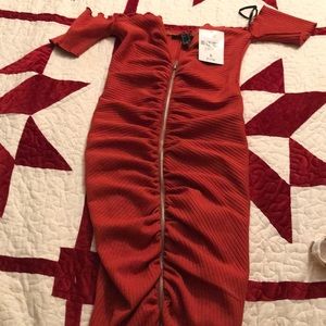 Brand new Blood orange tight dress